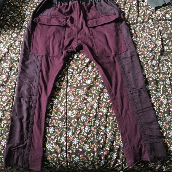 HAIDER ACKERMANN - Burgundy Twill-paneled Cotton Track Pants - Small - Picture 5 of 5